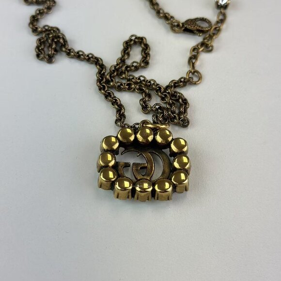 Gucci GG Logo Diamond Around Necklace - Picture 6 of 10